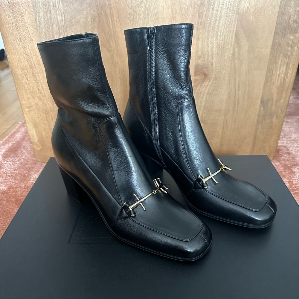 Saint Laurent Beau Square Toe Boots